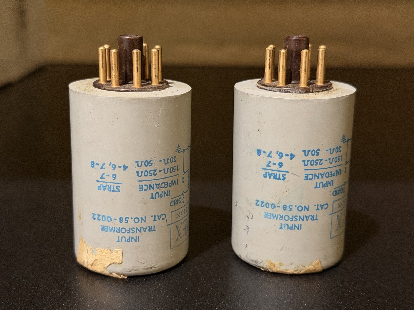 Pair Ampex 58-0022 Vintage Input Transformers Tested Tube Mic Preamp Audio OEM