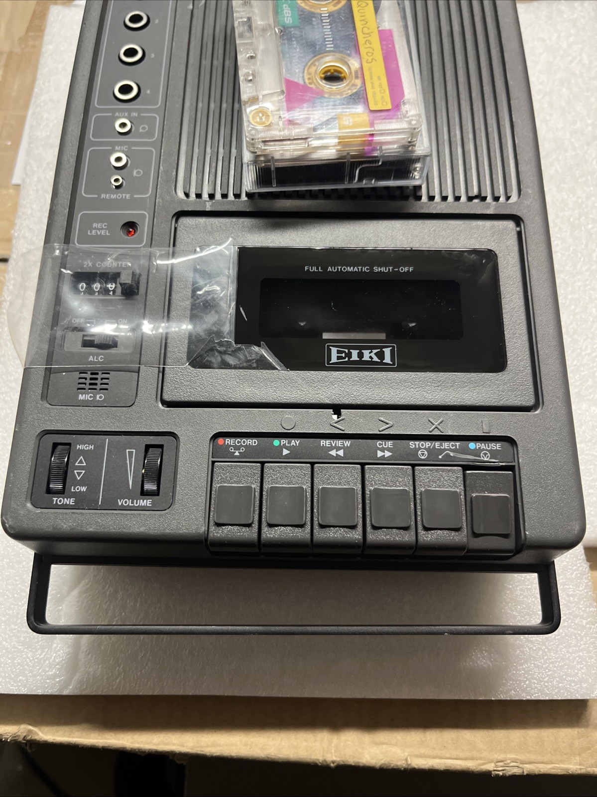 Vintage EIKI Cassette Tape Recorder Player Tested Works Model 3279A – w/ Handle