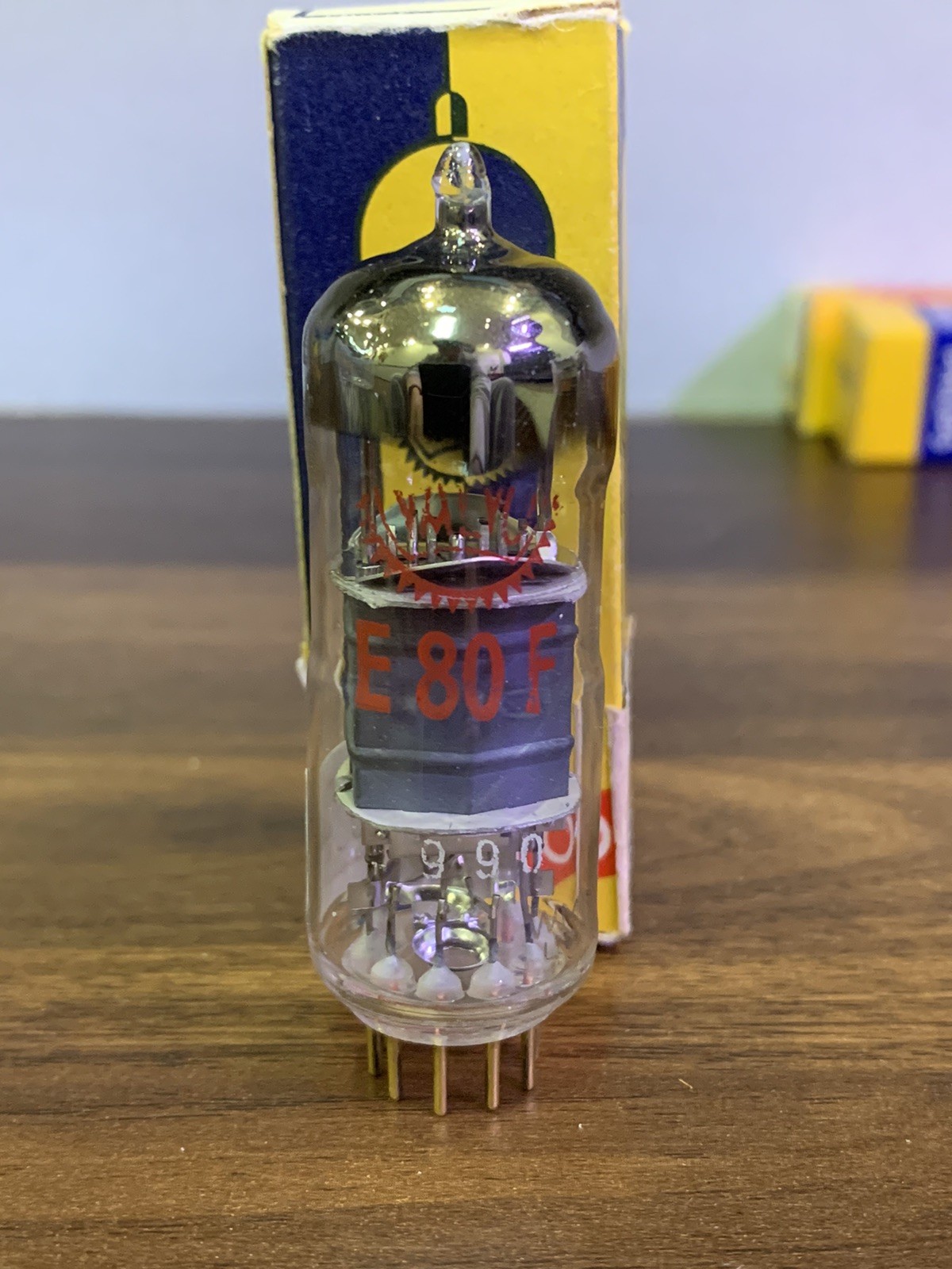 Tube E80F/ 6084 Valvo, D Getter, Pinch Waist, Welded Plate- NOS NIB – RARE