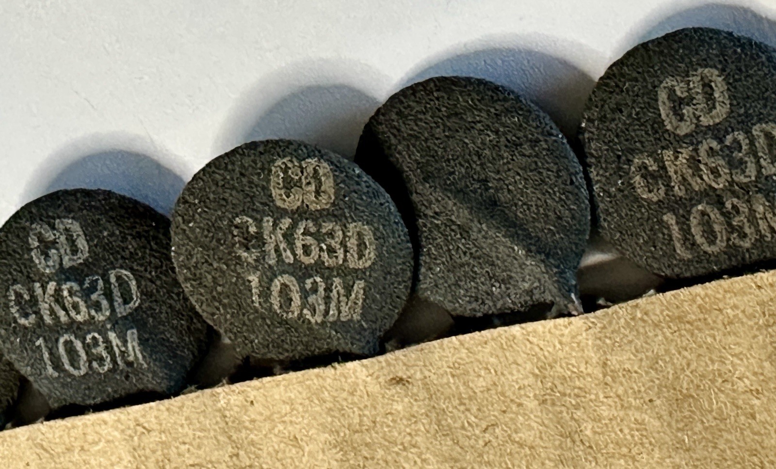 10 Cornell Dubilier CK63D103M .01uF 500V Military Ceramic Capacitors NOS
