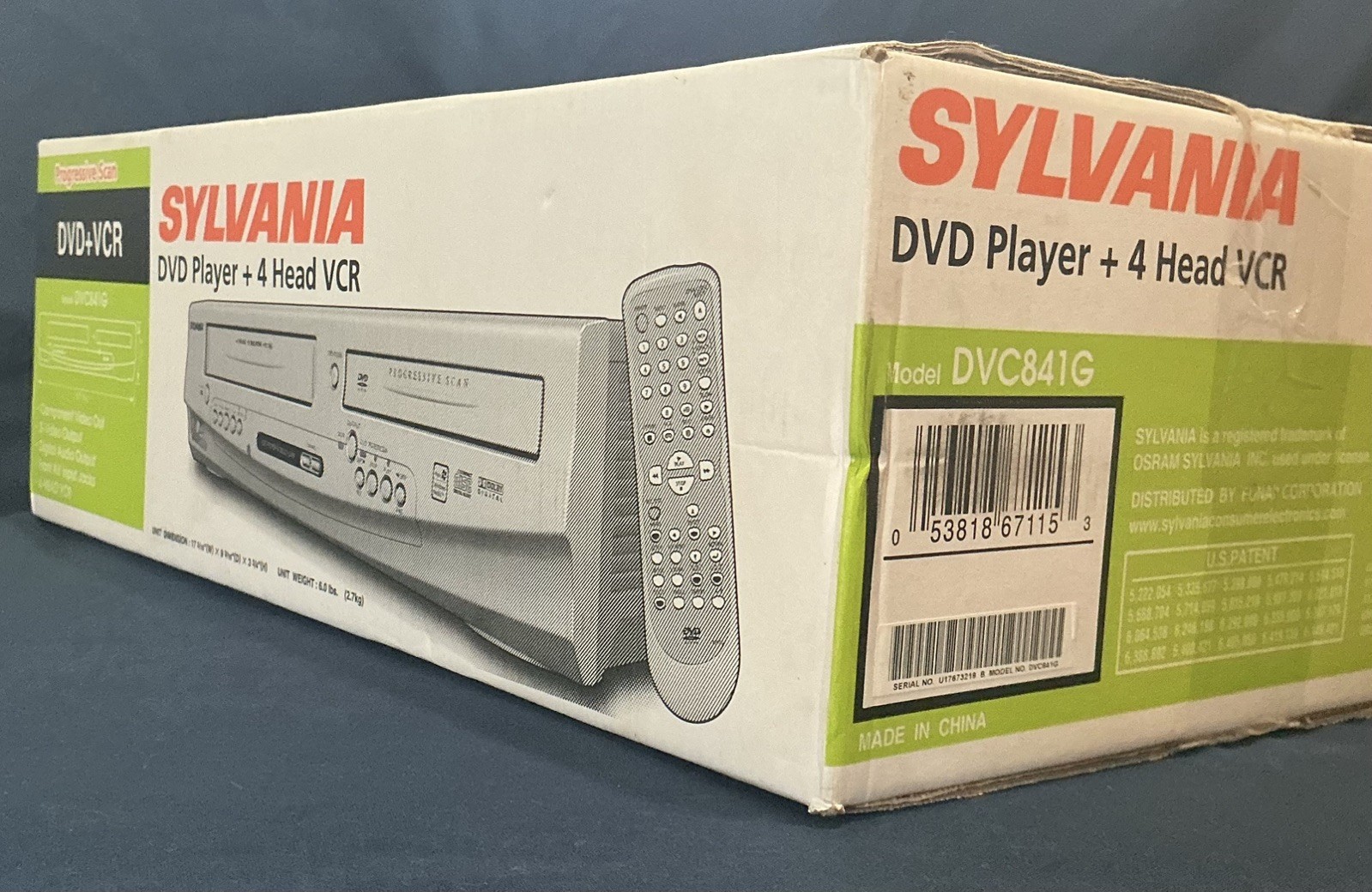 SYLVANIA, DVD + VCR Combo Player 4-Head / Model DVC841G / Sealed