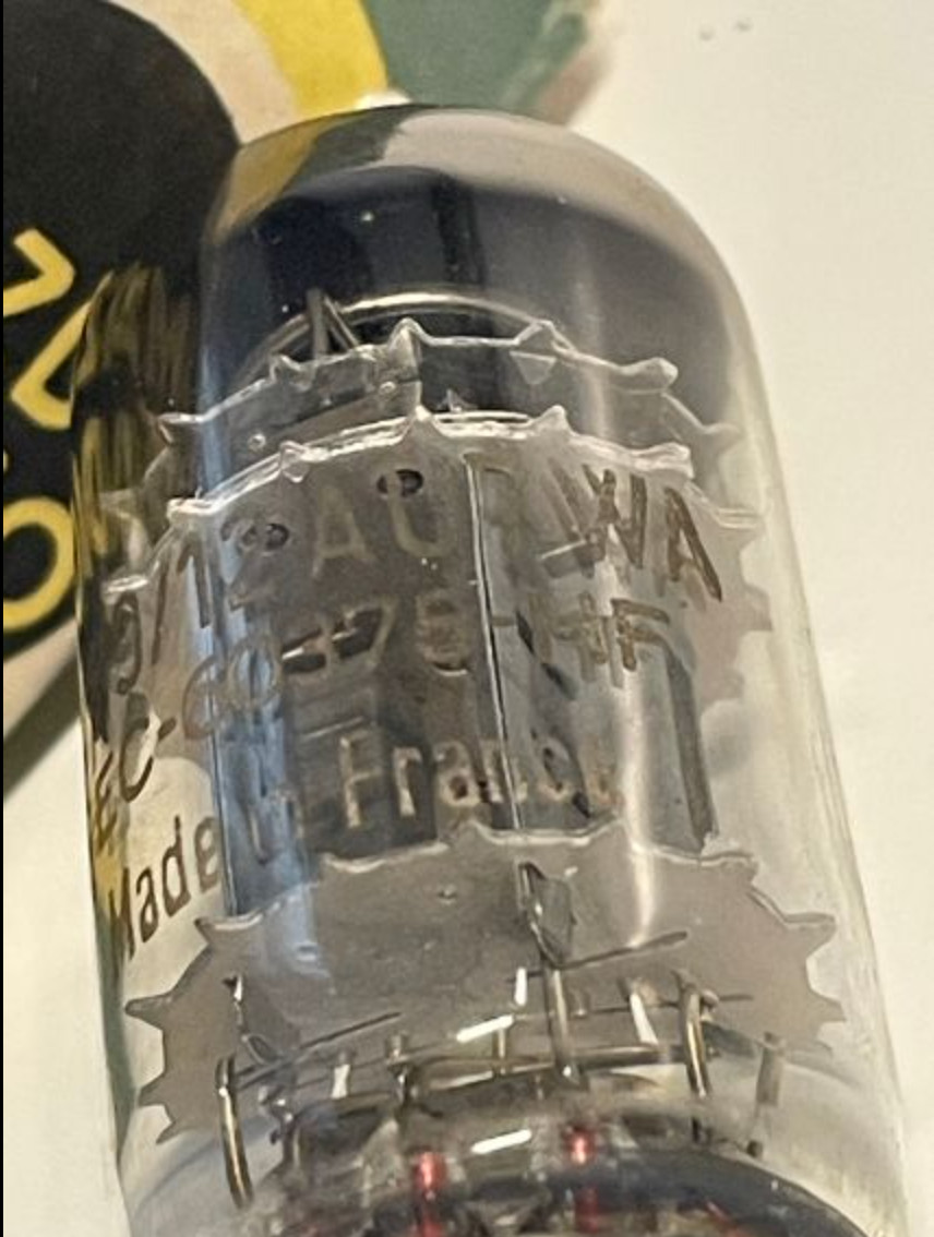 ULTRA RARE TUBE ECC802S 12AU7WA MAZDA 12AU7 triple micas