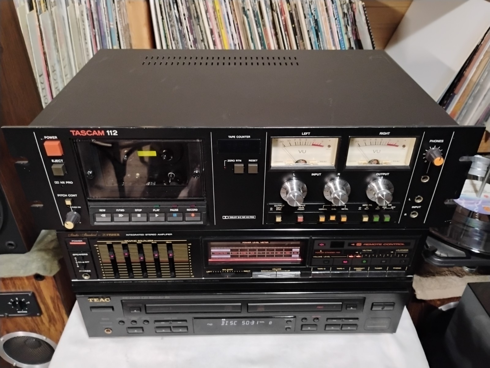 TASCAM 112 Pro Cassette Tape Deck FULLY SERVICED NEW BELTS IDLER TIRES MINT!!