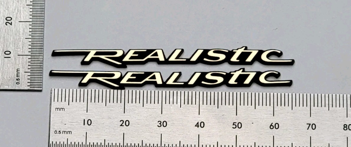 Realistic Speaker Badge Logo Emblem Premium Gold Pair With Self Stick Adhesive