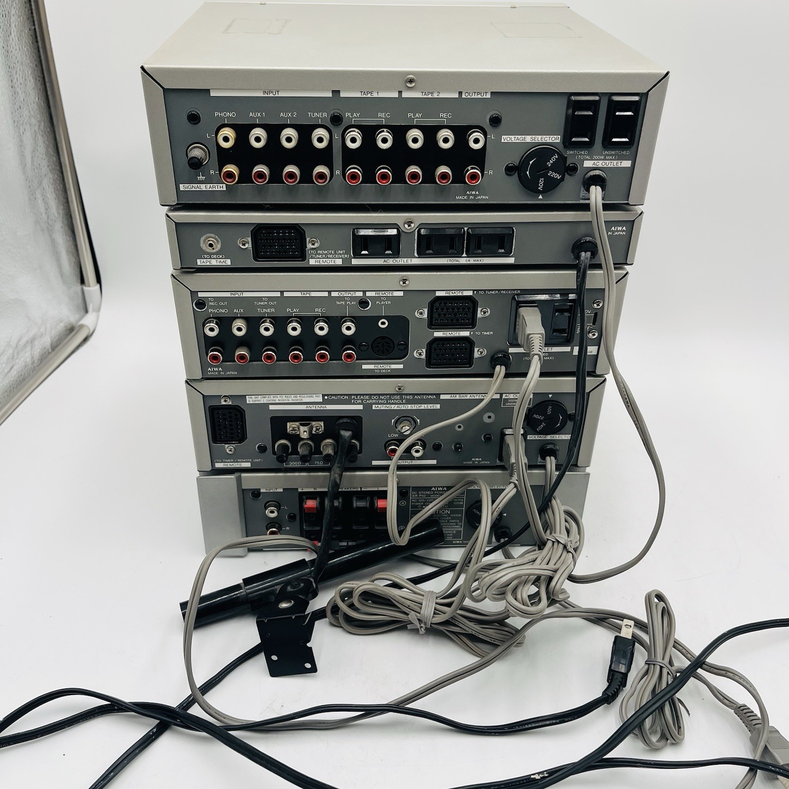 Vintage AIWA C50 MT-50 R300 R50 P50 Stereo Component System Amplifier Tuner