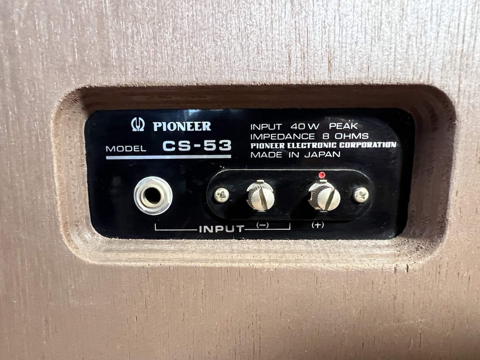 Pioneer CS-53 Vintage Speakers 8 Ohm 40W Japan 1970s Wood Cabinet Pair