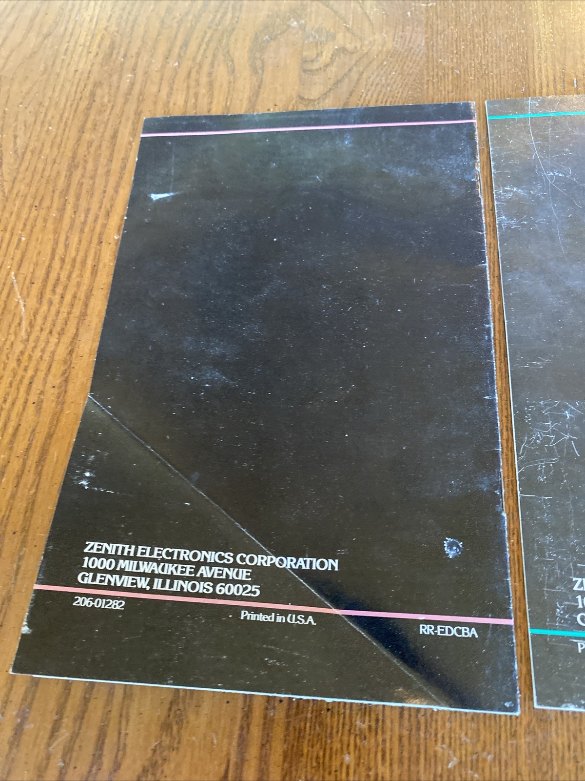 1980’s Zenith Custom Series Color TV Operating Guide Antenna Connection Safety