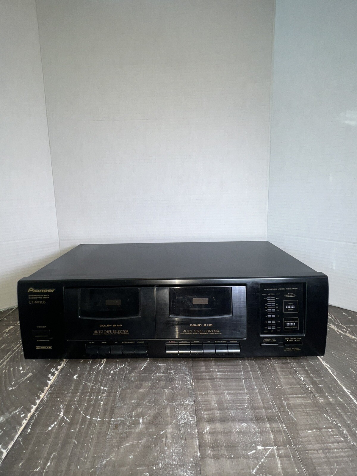Pioneer CT-W103 Vintage Stereo Double Dual Cassette Deck Recorder Tested Works