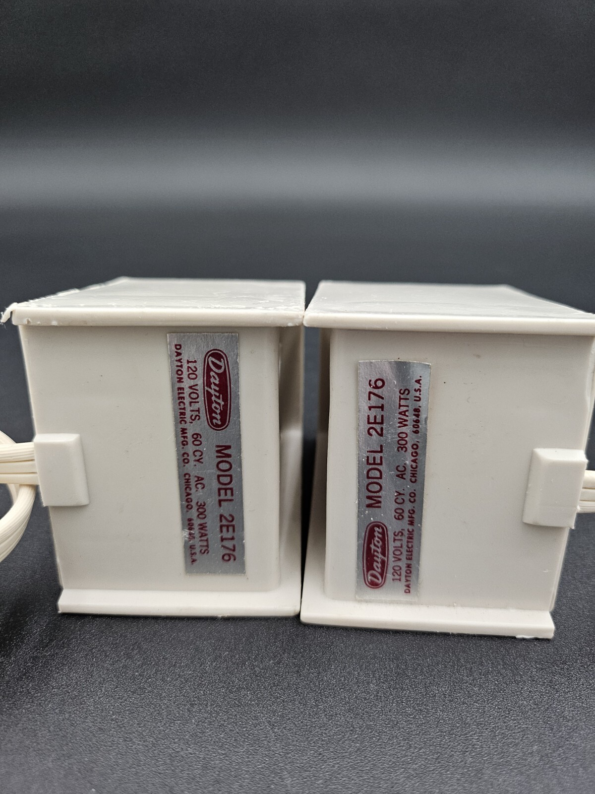 Pair of Vintage Electronic Dayton Model 2E176 TV Receiver Remote Plug Adapter