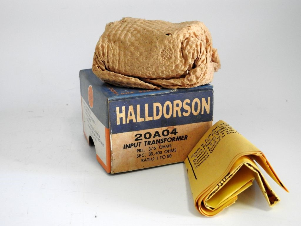 NEW HALLDORSON 20A04 3/6OHM INPUT 36/400OHM TO GRID INPUT TRANSFORMER 1:80 RATIO