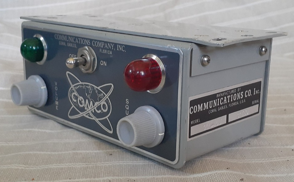 Vintage Comco 700-VCU Radio Voice Control Unit, Squelch, Volume, Coral Gables FL