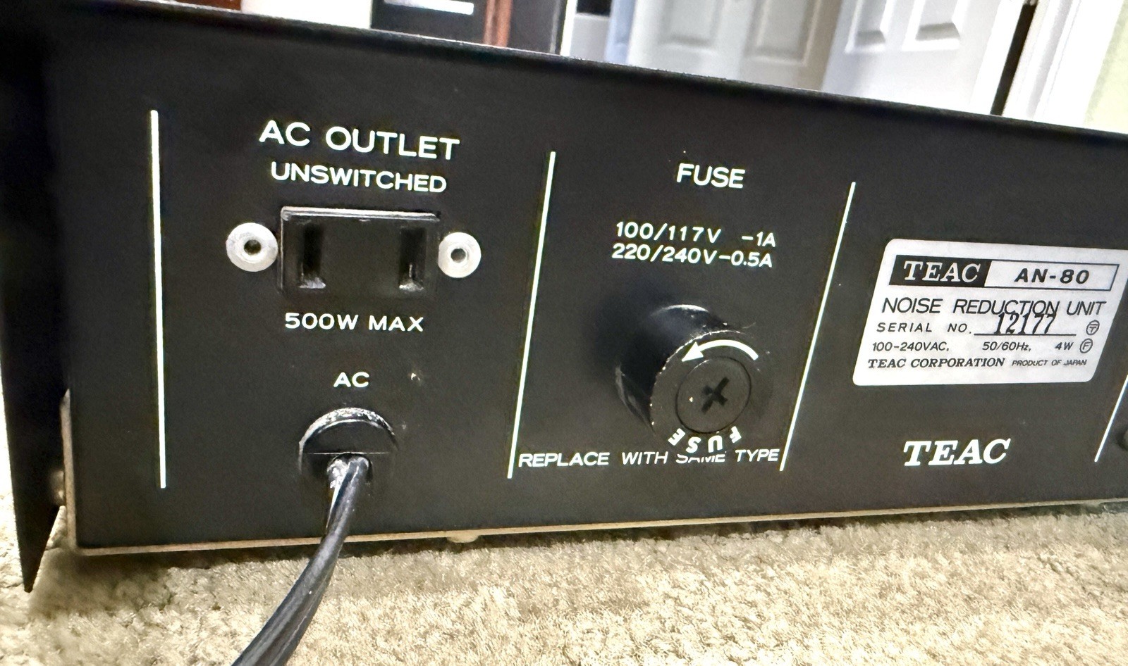 TEAC An-80 Dolby Noise Reduction Unit Tape Deck Recording Equipment