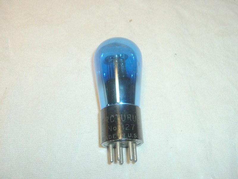Nice Tested BLUE Arcturus Globe 127 27 Old Vintage Vacuum Tube