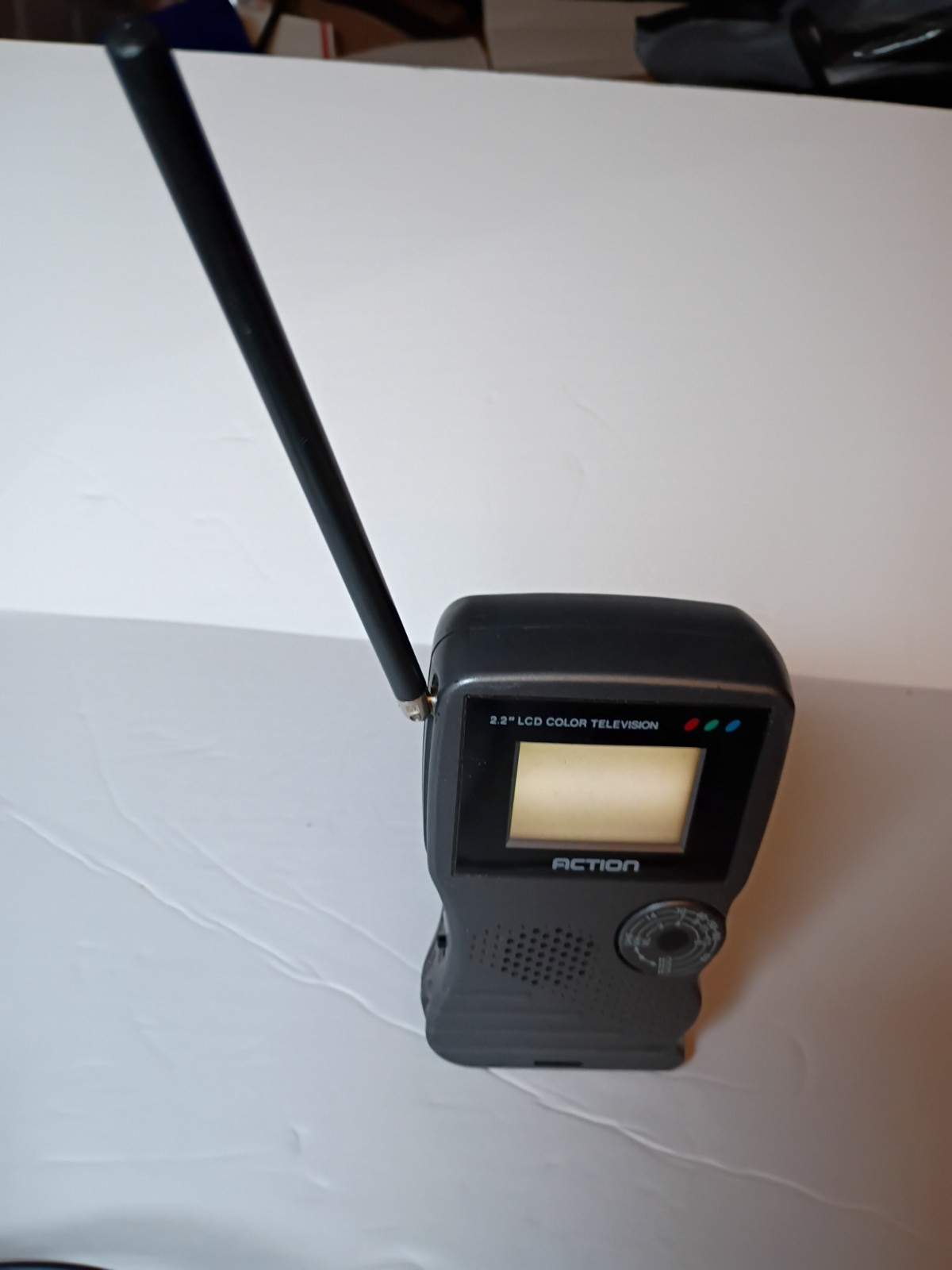 Action ACN-5322 Portable Black & White TV Powers On Vintage Analog