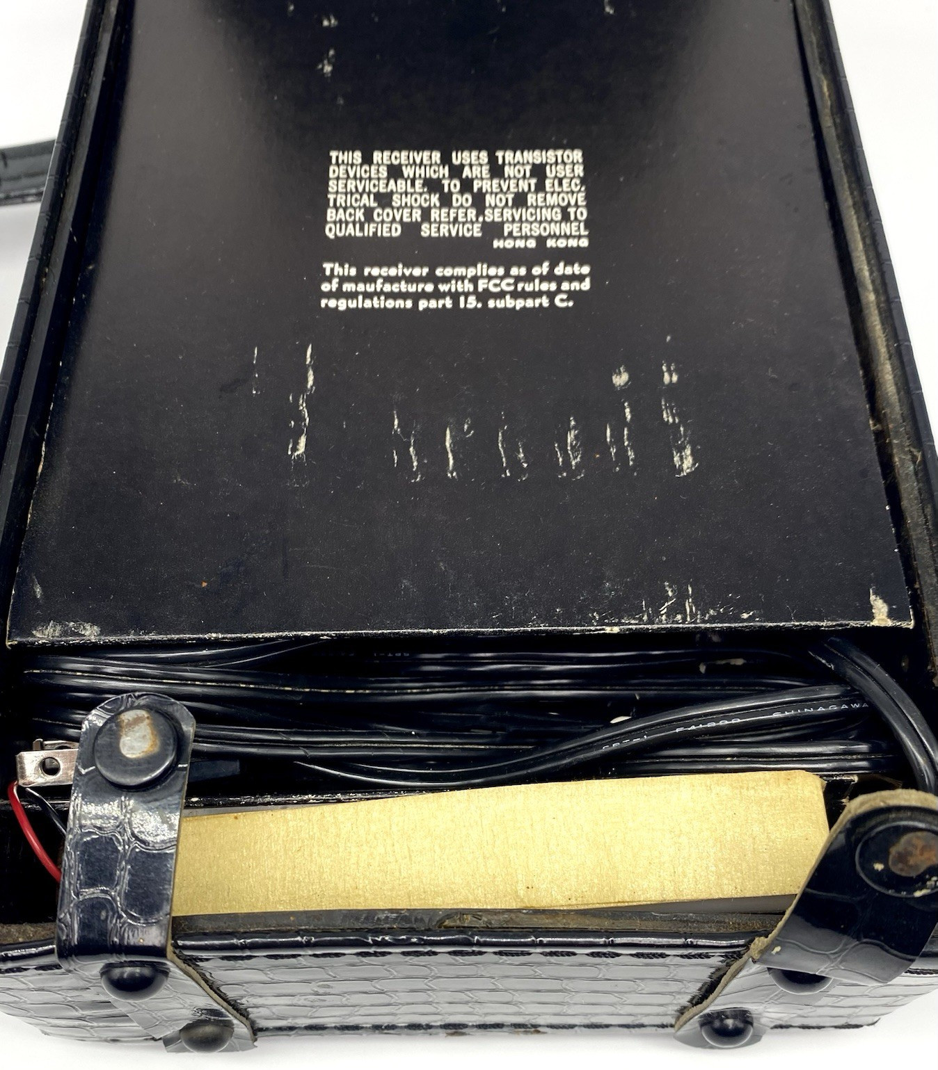 Vintage Shaun Radio Portable AM FM Antenna Black Dual Power Recharger Tested