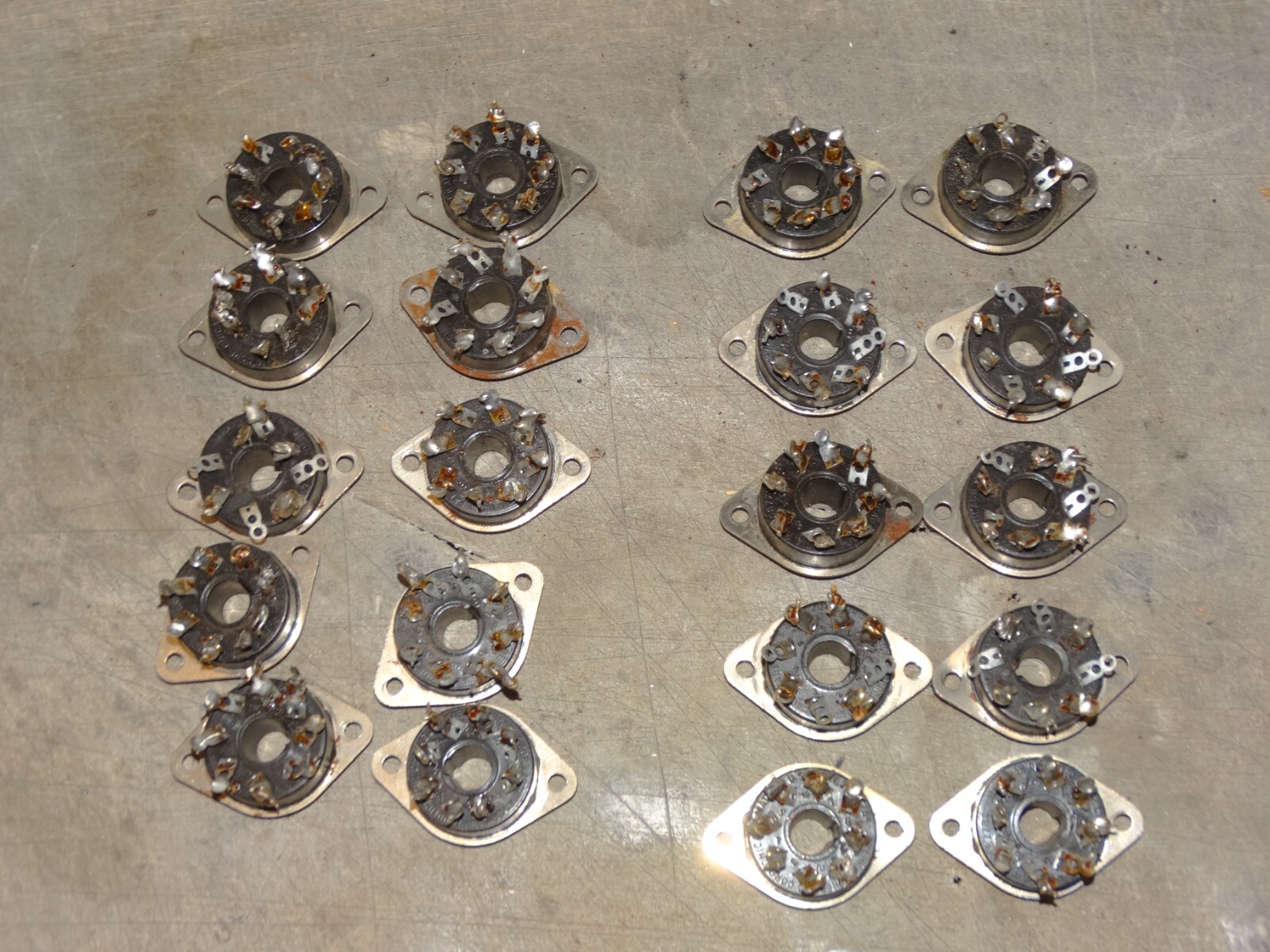 20 – Vintage Fe-Male Panel Mount Amphenol Plugs 8-pin, Baldwin Hammond