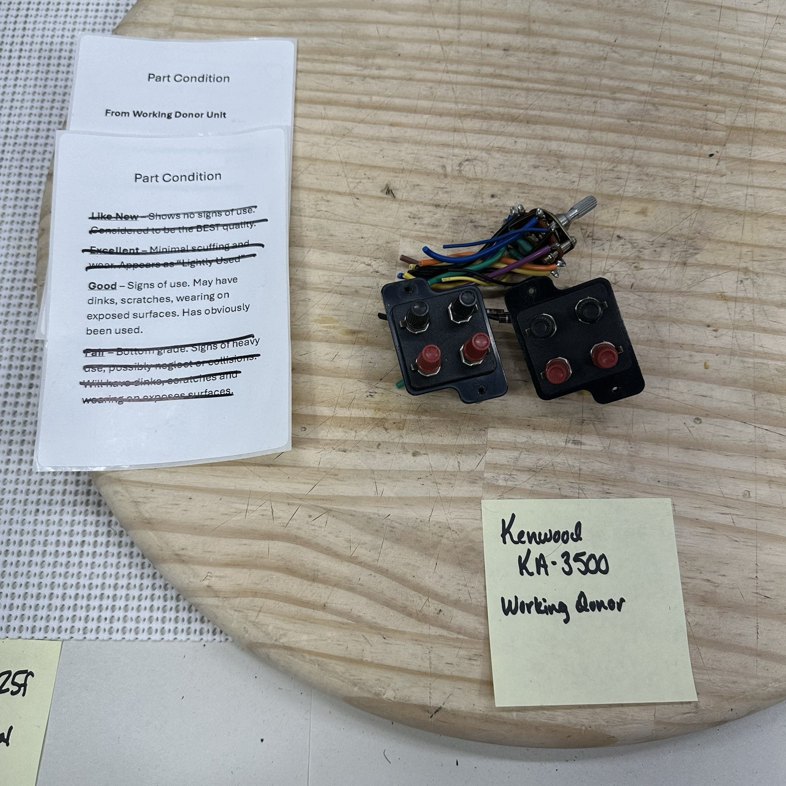 Kenwood KA-3500 Amplifier Parts Speaker Output Terminals Posts Screws & Selector