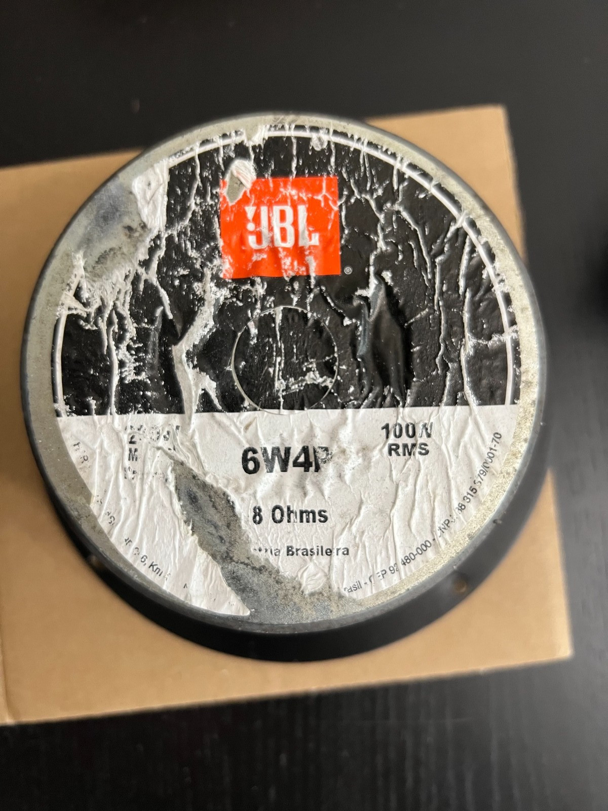 JBL 6W4P — 6-inch Midrange Driver: 200 W, 8 Ohms. For Car and Home Audio Systems