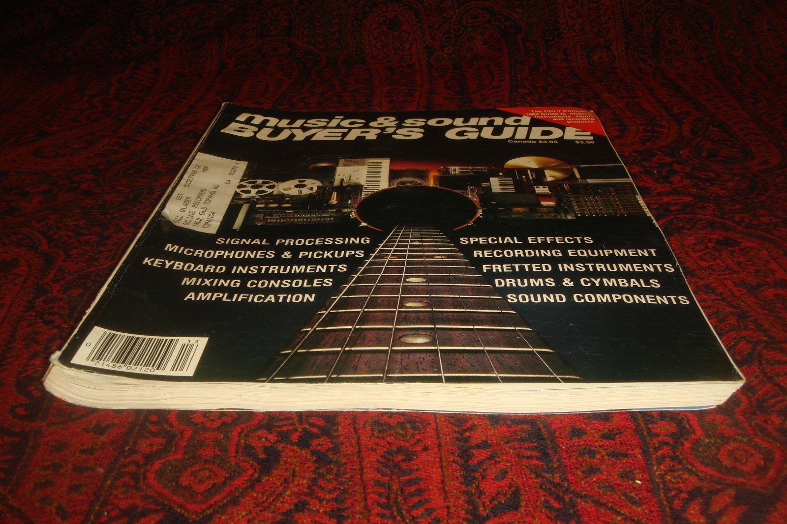 rare 1984 MUSIC & SOUND BUYER’S GUIDE SOURCEBOOK Recording Studio, Musical Gear