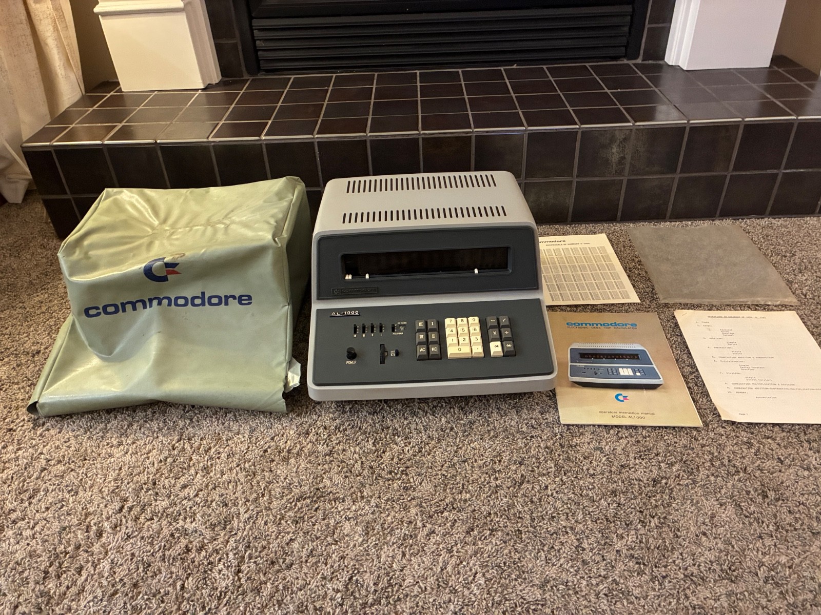 Rare Working 1967 Commodore AL-1000 Nixie Calculator Cover Manual Museum Piece