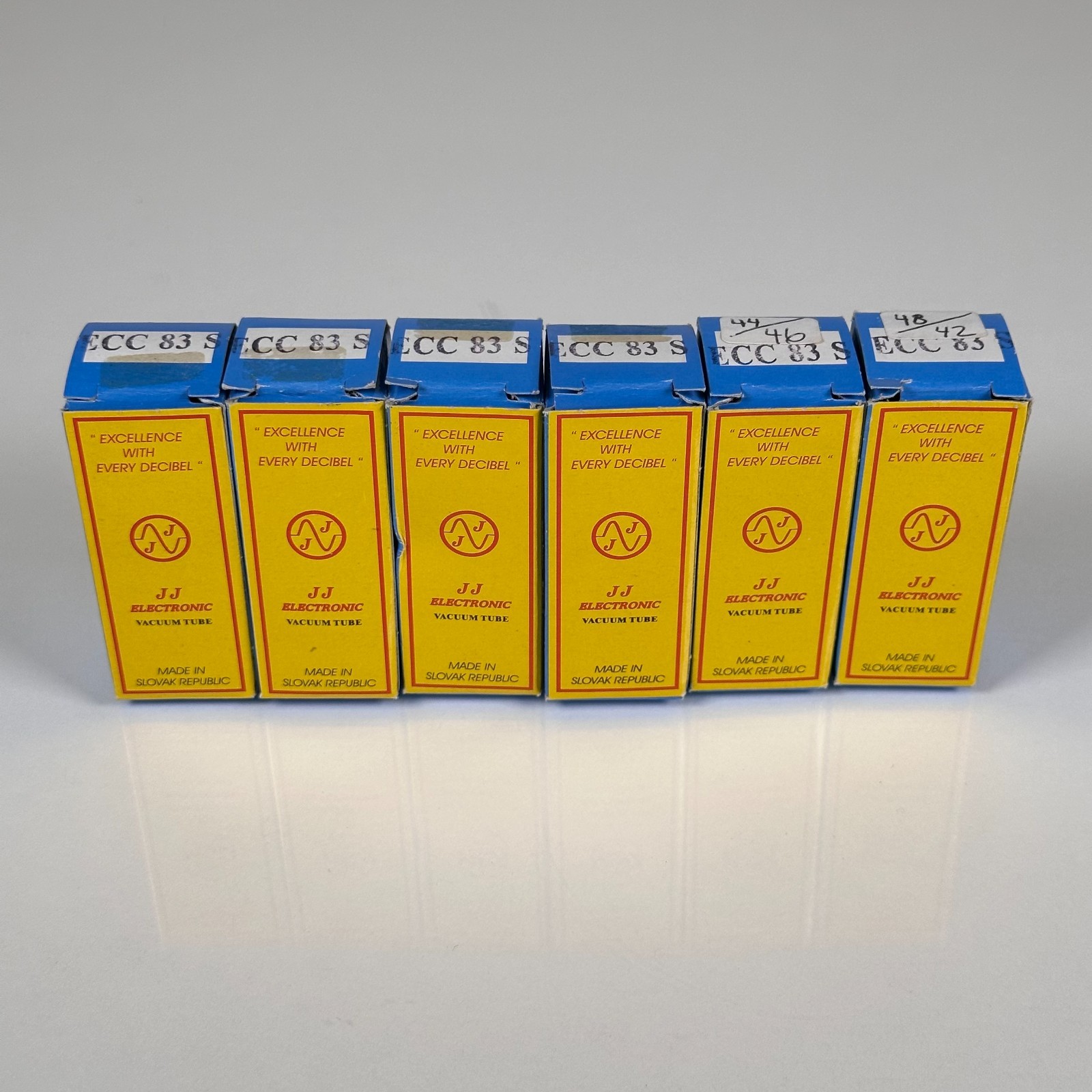 (NOS) JJ Electronic ECC83S Preamp Tubes Package Vacuum (Lot of 6)