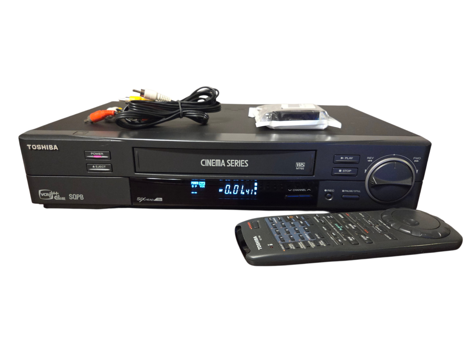 Toshiba M765 6 HEAD Cinema Series VCR VHS Player Remote HDMI Converter Serviced