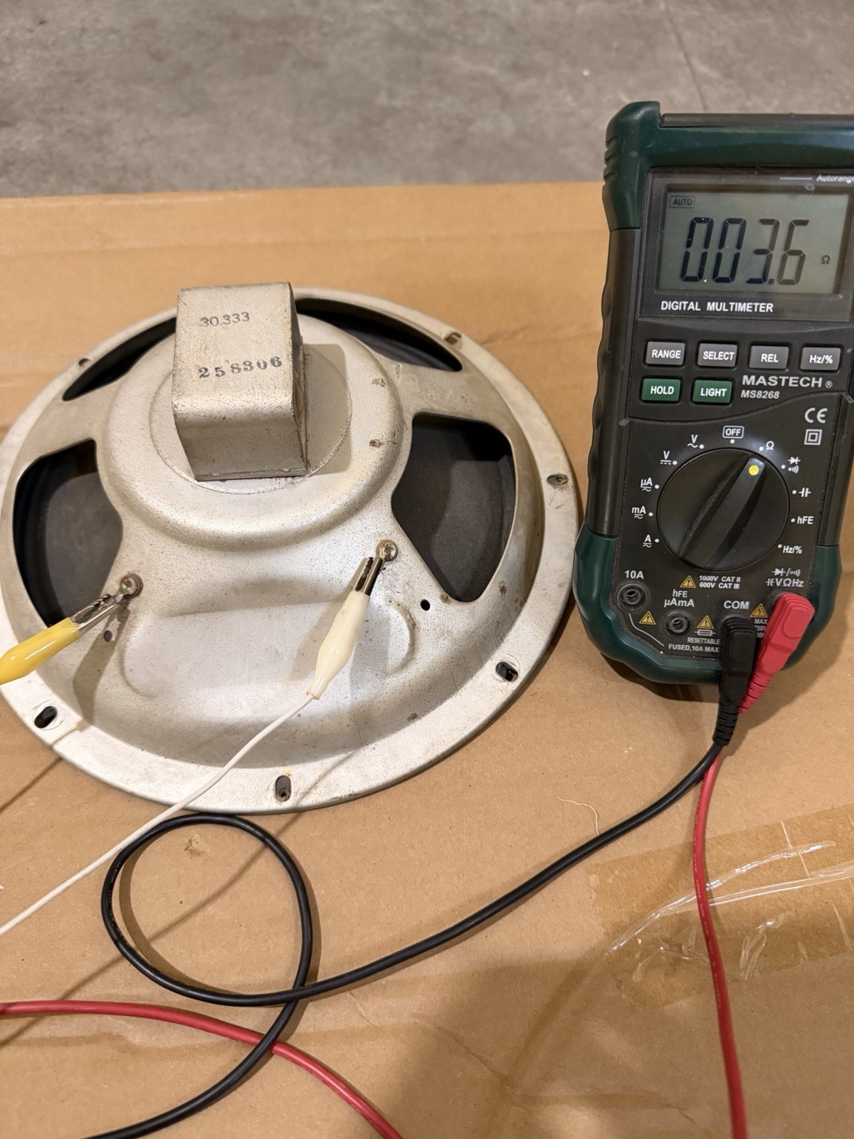 Vintage 12” PM Speaker 4 Ohm Tested Working 3.6Ω DC 30333 258306 OEM Tube Amp