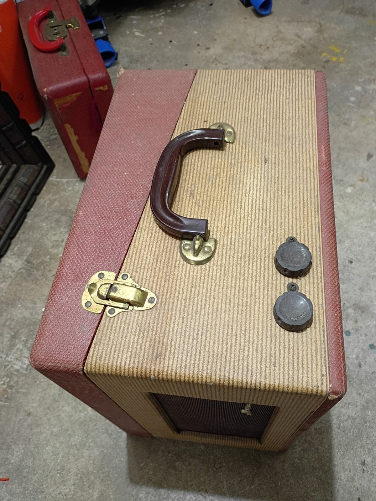 Late 1950’s STEELMAN – Portable Record Player Phonograph AS-IS Parts Or Repair.