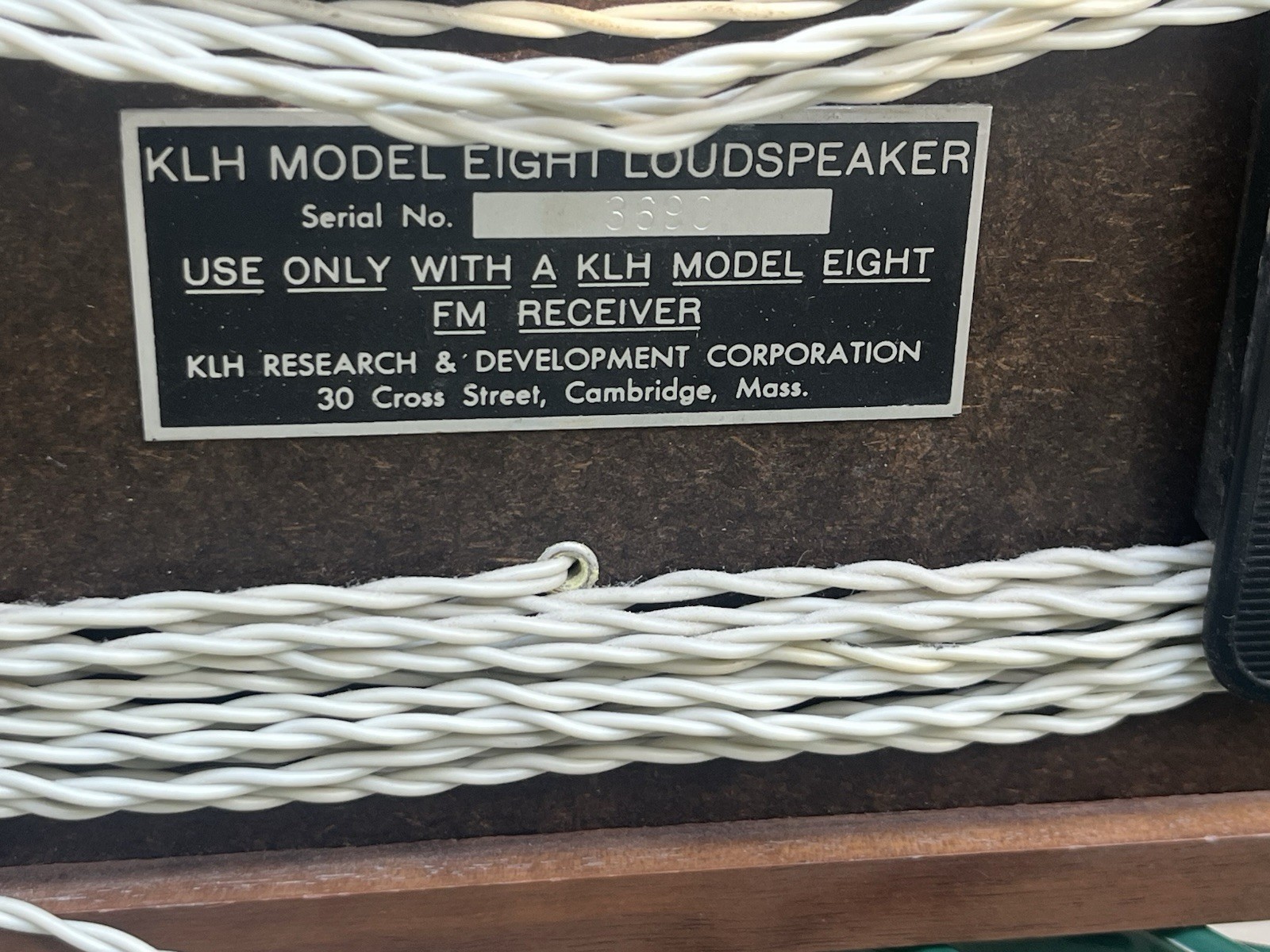 KLH Model Eight Tube Table Radio & Speaker VTG 60s Wood Kloss