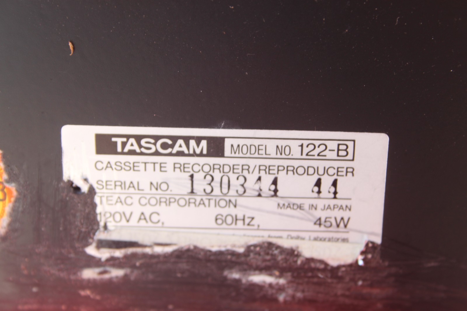 Tascam 122 Pro Audiophile Cassette Deck Recorder Player Dolby TESTED