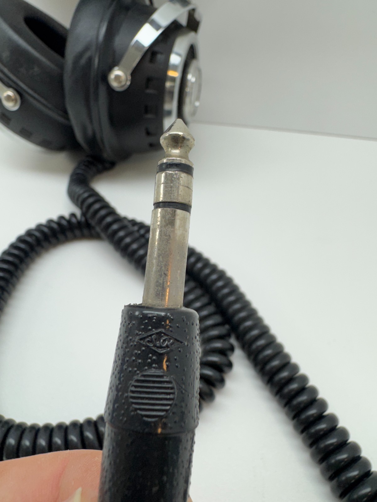 Vintage Soundesign Model 355 Stereo Headphones Dual Volume Controls 1/4″ Jack