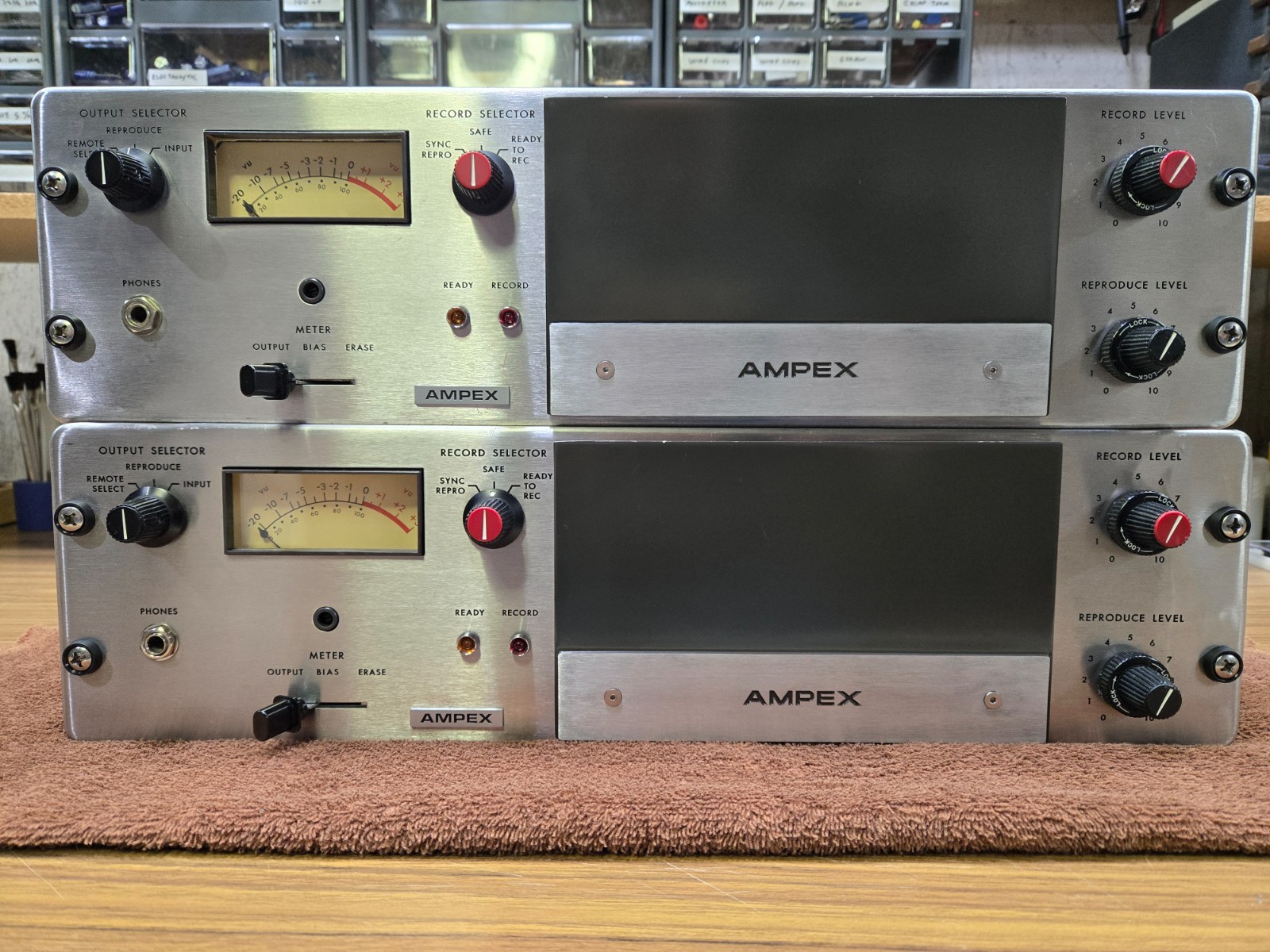 PAIR Ampex MR70 channel amplifiers | Fully Rebuilt by Purple Audio