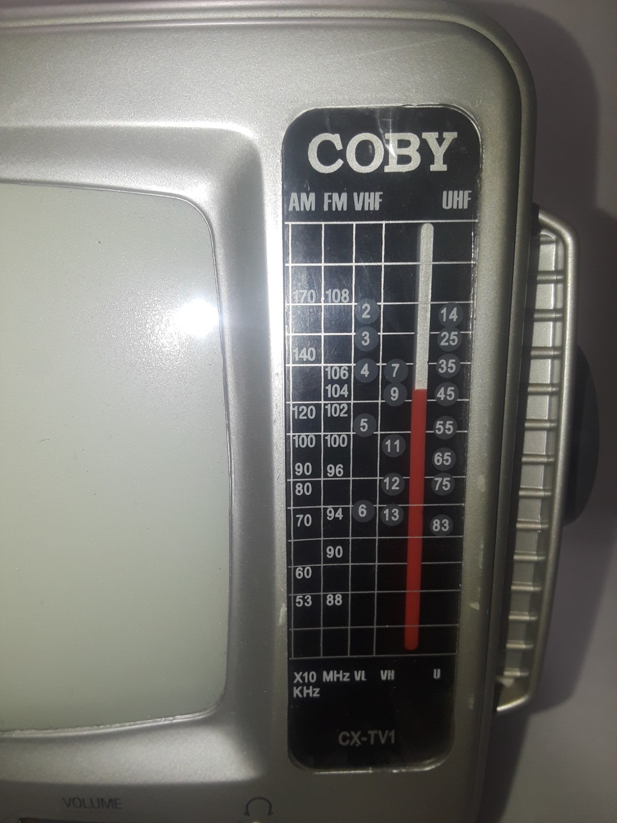 Vintage Coby CX-TV1 5″ Portable AM/FM Radio Retro Gaming Working Tested