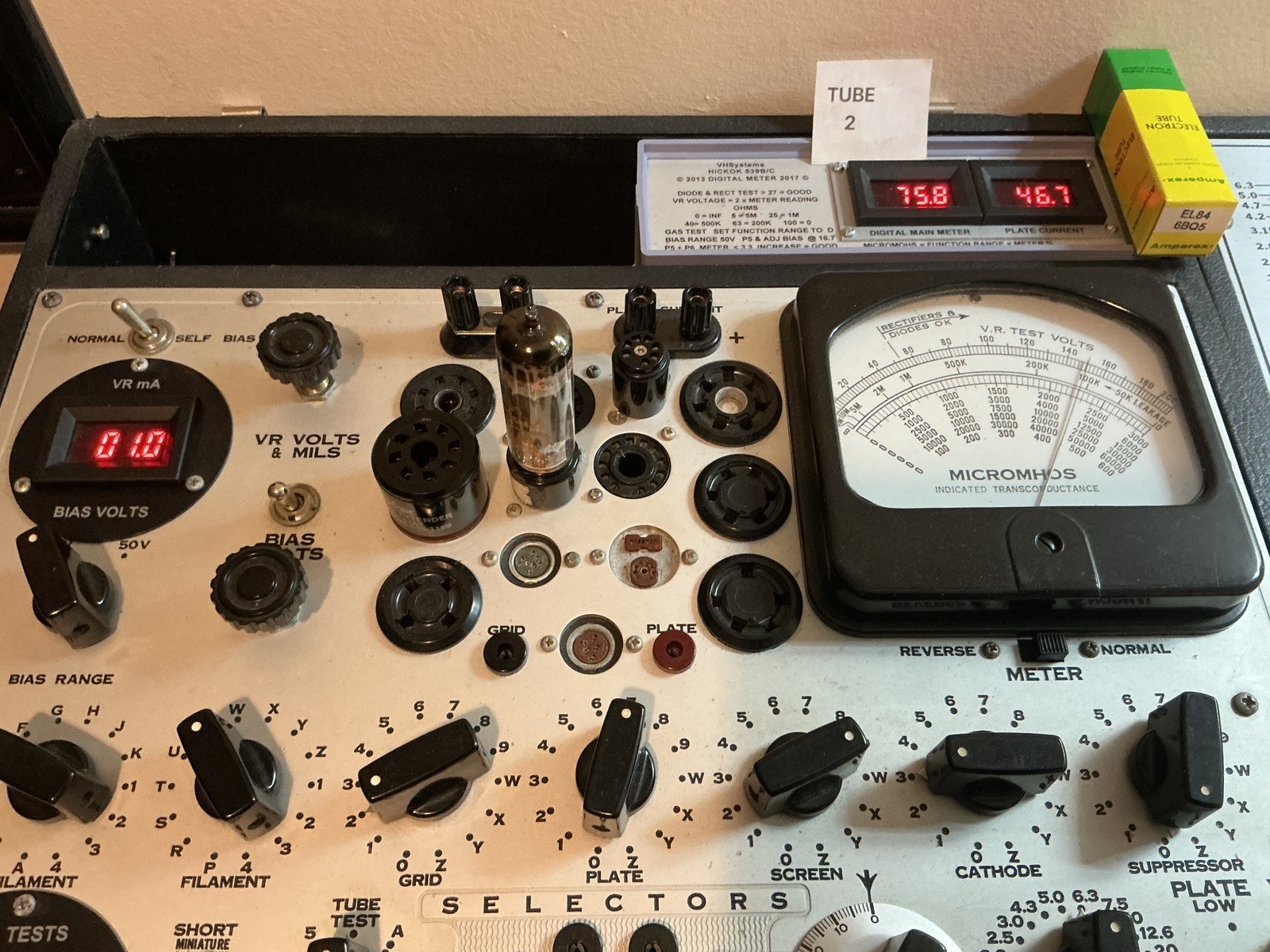 Rare ANOS Amperex EL84 6BQ5 Tubes rX3 D-Get MATCHED QUAD N709 E84L CV2975 L@@K!