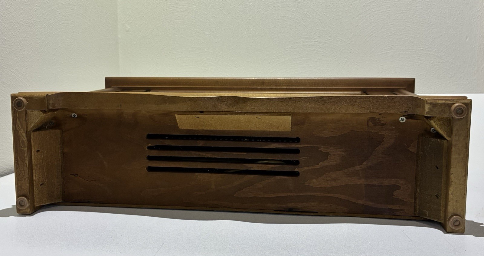 Vintage 1970s SEARS Silvertone AM/FM Table Radio Wood Cabinet NICE CLEAN READ