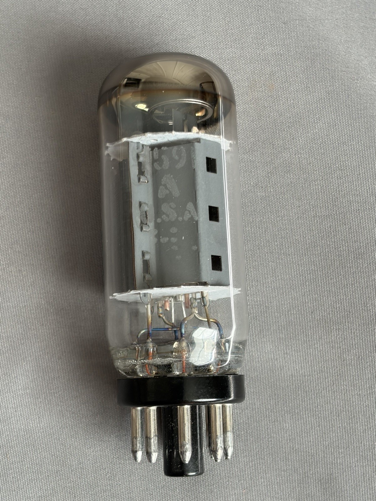GE 7591A Tube Coin Base top halo getter tests NOS
