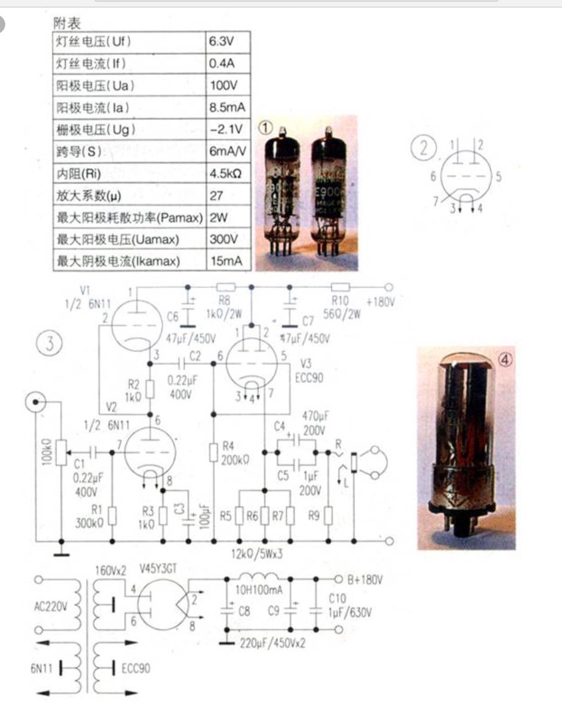 (2) E90CC PHILIPS MINIWATT SQ Akin to E80CC and 6211 Duo Triode Long Box Plate
