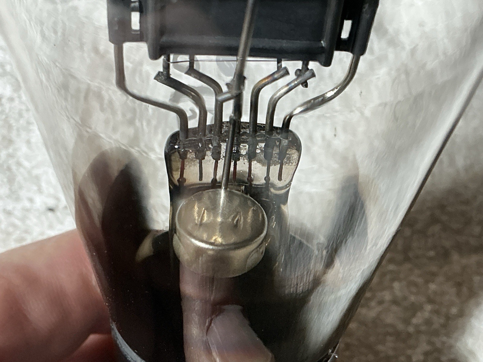 National Union 483 Type 45 Globe Tube 5 Volt Power Triode Black Plate Engraved