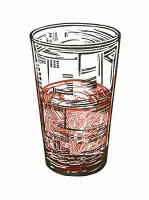 Elixir, 2009; Linoleum block print