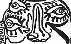 Block for Block, 2011; Linoleum block print