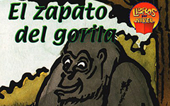 El Zapato del Gorila - Cover, 1999; Linoleum block print and watercolor
