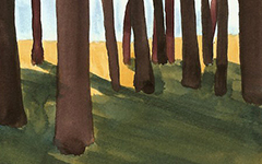Trees for Brad, 2007; Watercolor on paper